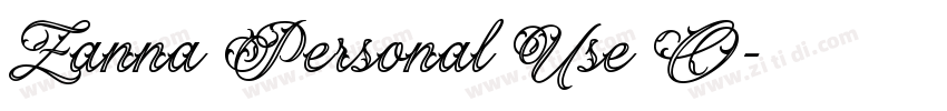 Zanna Personal Use O字体转换